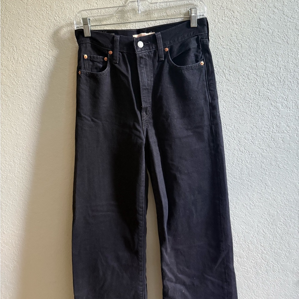 Levi’s Ribcage Wide-Leg Women's Jeans - Black (Rosie Posie) - Picture 7 of 7